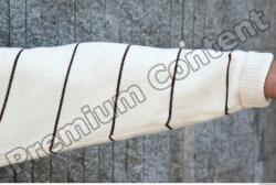 Forearm Man White Casual Pullower Chubby